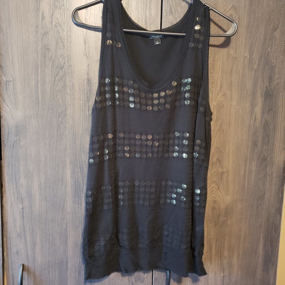 Black hidden Gold Large Sequin Sweater